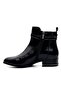 2152711K Women's Genuine Leather Buckle Black Casual Boots - 4