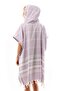 Cotton Adult Peshtemal Poncho Bathrobe Beach Towel Lilac - 6