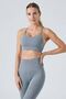 Pine Adjustable Thin Strap Bra Gray - 2