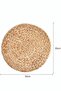 6-Piece Placemat Wicker Knitted Plate Round Bamboo Quality 37 Cm Large - 2