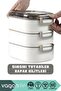Bento 1450ml Lunchbox New Collection Three Layer 5 Compartment Steel Lunchbox Lunch Box - 4