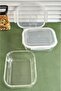 Heat Resistant Glass Storage Container Breakfast Glass Storage Set of 2 2260 ml - 3