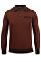 Men's Polo Neck Knitwear Tile Sweater Patterned Steel Knit Classic Pattern - 5005F