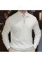 Polo Collar Zippered Men's Knitwear Sweater - Old Money Design - 3