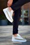 BONN Men's Sneakers - High Sole, Lace-up, Casual - WHITE/BEIGE - KBC - 5
