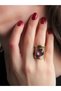 Natural Stone Amethyst Natural Stone Straw Model Adjustable Women's Natural Stone Ring