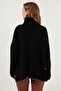 Loose Pullover Sweater with Slits on the Sides, Turtleneck Collar and Pockets 63622553 - 6