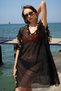 Women's Embroidered Tunic Pareo Beach Dress Black 38045 - 6