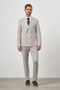 Men's Beige Polyviscon Trend Double Breasted Slim Fit Pointed Collar Suit - 5