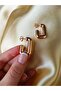 316L الصلب الذهب أقراط مستطيلة