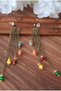Women's handmade, authentic, ethnic bohemian, colorful chain earrings.
