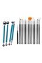 Pastry Set 19 Pieces Cake Candy Pulp Food Cake Brush Set 15 Pieces + Marzipan Set Metal Modeling 4 Pieces