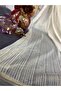 Rüyaper New Pattern Glitter Gold Yellow Striped Tulle Curtain 1/3 Tight Pleat