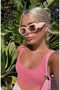 Unisex Vintage Sunglasses Cream - 2