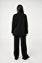 High Collar Tunic Trousers Model Black Knitwear Set - 5