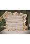 Bohemian Ruffled Linen Striped Throw Pillow