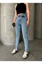 Women's Stone Washed Mom Jeans Pants Zyn-58718