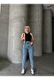 Women's Stone Washed Mom Jeans Pants Zyn-58718 - 2