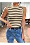 Dier Moda Women's Ribbed Look Thick Strap Basic Undershirt