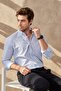 Men's Long Sleeve Collar Buttoned Modern Slim Fit Slim Fit Striped Cotton Shirt
