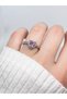 Brand Model Steel Pink Heart Zircon Single Stone Adjustable Women's Ring Serious Relationship Ring - 2