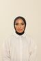 Black Practical Combed Cotton Shawl - Women's Hijab Velcro Hijab Bonnet