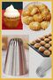 Stainless Steel Cream Piping Bag Tip (whipping bag tip, holder) 1 Piece + 2 Whipping Bags