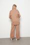 Double Knitwear Set with Collar and Hem Detail Vison - 5