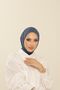 Indigo Practical Combed Cotton Shawl - Women's Hijab Velcro Hijab Bonnet - 3