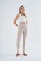 Beige Hair Braided Ribbed Knitted Cotton Viscose Wool Content Special Yarn Seamless Knitwear Leggings Trist-K-1975 - 7