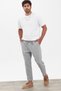 New Season Men's Boyfriend Mold Elastic Waist Double Leg Striped Gray Trousers Mz22033 - 6