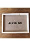 لوح إطار خشبي مقاس 40 × 30 سم خام (بدون زجاج - مسند ظهر ثابت) - 4