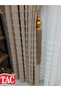 Rüyaper New Season Linen Floor-To-Ceiling Bearded Background Curtain Suitable for Every Room Beige - 2