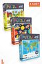 3-Piece Children's Puzzle - 24 P. Farm Animals and 50 P. Moon Animals and 100 P. Animal World Map