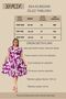 Plus Size V-Neck Short Sleeve Woven Ethnic Pattern Viscon Comfort Dress Purple - 3