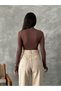Brown – Women's Bodysuit with Finger Detail – Long Sleeves |   Flexible and Soft Fabric - 8