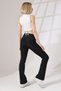 Black Women's Zipped Spanish Leg Sports Tights Firming Recovery Athlete Bootcut Leggings - 4