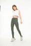 Khaki Women's Sports Leggings Firming Gathering High Waist Full Length Sports Leggings Leggings Fitness - 3