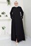 Zippered Large Size Ferace Black Hm2488 - 2