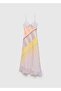 Printed Dress with Suspenders - 3