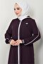Striped Piping Detailed Ferace Plum HM2151 - 2