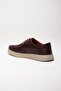 Genuine Leather Lace-Up Flat Sole Brown Men's Casual Shoes - 6