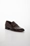 Genuine Leather Leather Pieced Laceless Brown Men's Classic Shoes - 5
