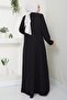 Zippered Large Size Ferace Black Hm2488 - 5