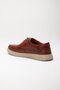 Genuine Leather Lace-Up Flat Sole Tan Men's Casual Shoes - 5