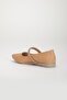 Thick Single Row Stoned Skin Nude Women's Ballerinas - 5