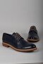 Select 2650 genuine leather men's shoes navy blue - 2