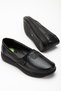 Genuine Leather Face Shiny Black Large Size Women's Shoes Daily