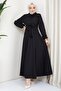 Belted Mevlana Dress Black - 3