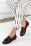Genuine Leather Tasseled Black Women's Casual Shoes